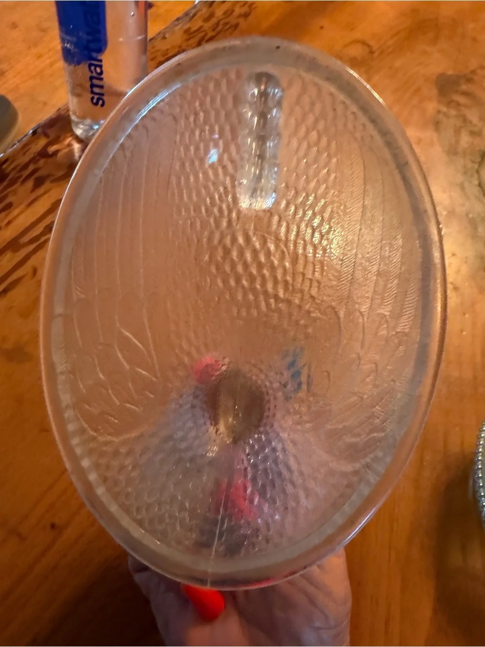Clear Glass Indiana hen with Beaded Edge -perfect condition